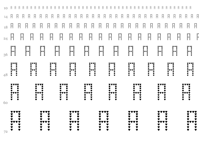 Valentine Radita font waterfall